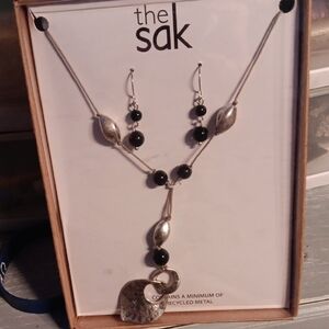 The Sak Silver and Black Necklace Set
